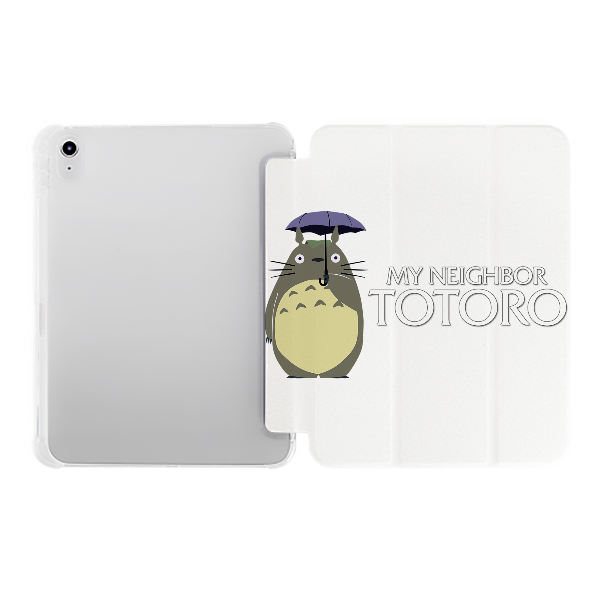 （画像用） となりのトトロ 草壁メイ 草壁サツキ My Neighbor Totoro Satsuki Kusakabe Mei Kusakabe IPad ケース ペン収納付き 三つ折りスタンド PUレザー×シリコン 対応機種9.5/10.5/10.9インチ